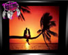 Sunset lovers in frame