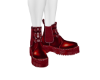 DUKE  RED LEATHER BOOTS