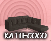 Black corner couch