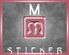 Letter M-1 Sticker *me*