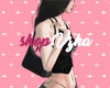 V shoulder bag black