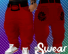 baggy swag red jeans