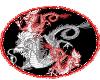 Red Silver Dragon Rug