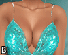 Teal Sequin Club Dress