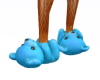 Blue Teddy Slippers