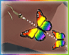 neon butterfly earrings