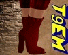 Sexy Red Denim Boot