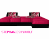 PINK/BLACK FRIENDS COUCH