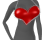 Red Silver Heart Top
