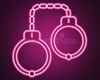 Handcuffs Neon Sign