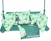 Green Floral Swing