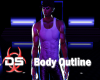 Body Outline - Blue/Whit