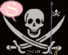 S. Pirate flag on pole