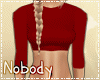 ! Red Cropped Sweater 