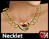 .a Heart Necklet WH/Red