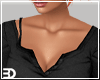 Black Crop Button Tee