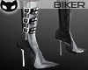 [SIN] Silver biker boots