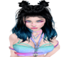 !A! Black W/Blue Hair