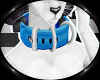 Pet Collar - Blue/Silv