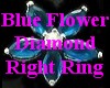 Blue Flower Diamond Ring