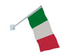 Italy flag wall pole
