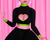 Heart Shirt +Skirt Green