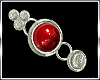 Red/Silver Kina Earrings