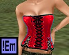 !Em Red Leather Corset