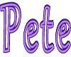 Pete name sticker