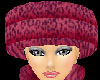 Magenta Leopard Fur Hat