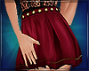 ~Dark Red Waist Skirt