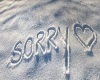 Sorry Written In Snow