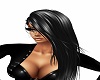 shiny black hair