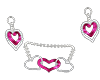 Pink Silver Heart Jewely