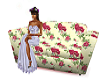 Pink Rose Print LoveSeat