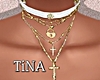 GOLD WHİTE NECKLACES