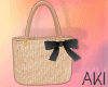 Aki Raffia Tote Bag BK