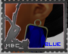 Blue 3D Square Earrings