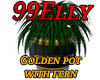 Golden pot with fern