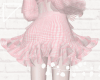 rosé ruffle skirt