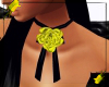 Yellow Latex Rose Choker