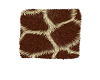 Brown and White Fur Rug