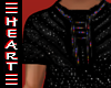 Tie Neck T-shirt Black  