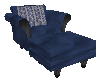 Blue Grey Cuddle Chair
