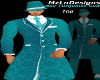 Nev Turquoise/white Suit