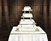 Gold-White Wedding Cake