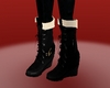 black boots fur