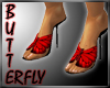 Red butterfly shoes