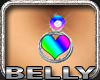 Rainbow Heart Belly Ring