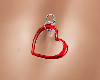 Red Heart Belly Ring Lg